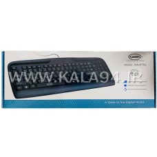 کیبورد سیمی KAISER KA-K702 / کلید مقاوم با دقت بالا در ضرب مداوم / حروف فارسی و انگلیسی / انصال USB